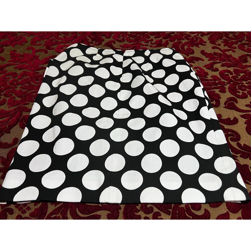 Carlisle Black & White Polka Dot Pencil Skirt Size 4